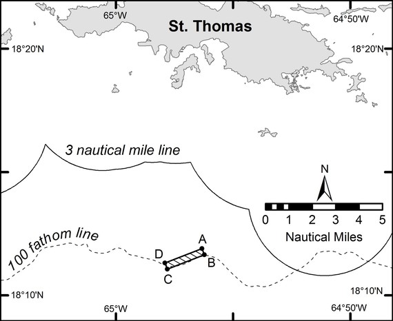 Grammanik Bank closure area south of St. Thomas, USVI