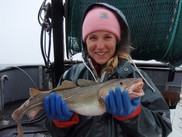 Anna Mercer with Cod, NOAA Fisheries