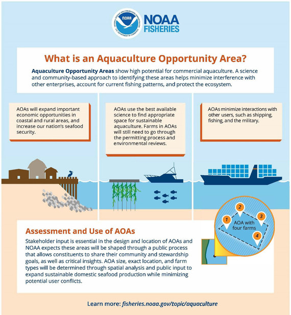 Aquaculture Opportunity Area infographic. 