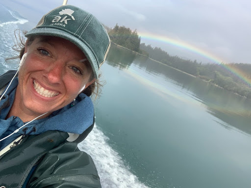Salty Lady Seafood Co. owner Meta Mesdag shares a selfie from her shellfish farm.