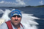 Andy Davis en route to conduct reef fish surveys 