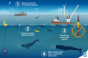 Infographic showing different methods of underwater noise detection 