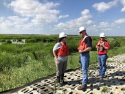 NOAA Fisheries staff in the field at a restoration project site in Louisiana. Credit: NOAA Fisheries.