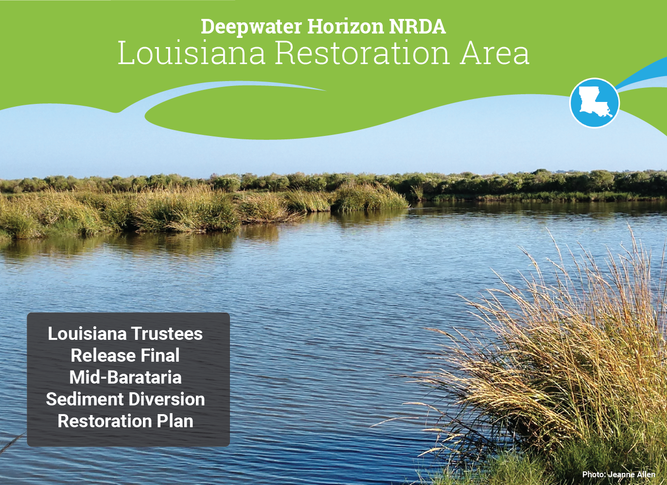 Louisiana Trustees Release Final MidBarataria Sediment Diversion Restoration Plan