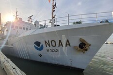 The front of the NOAA ship Oregon II