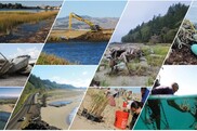 A photo collage of some of the projects being recommended for funding under the BIL and NOAA's Climate-Ready Coasts initiative