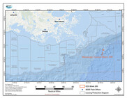 A map showing the MC209 pipeline location in the Gulf of Mexico