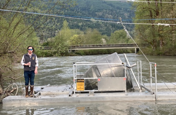 A smolt trap on the Nooksack River.