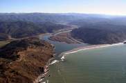 The Klamath River mouth. Credit: Thomas Dunklin