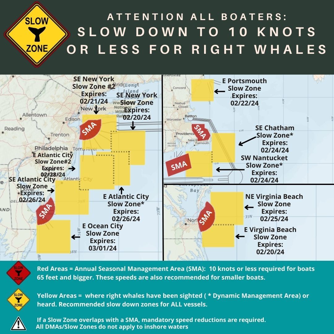 Map of Active Slow Zone Areas in Northeast United States