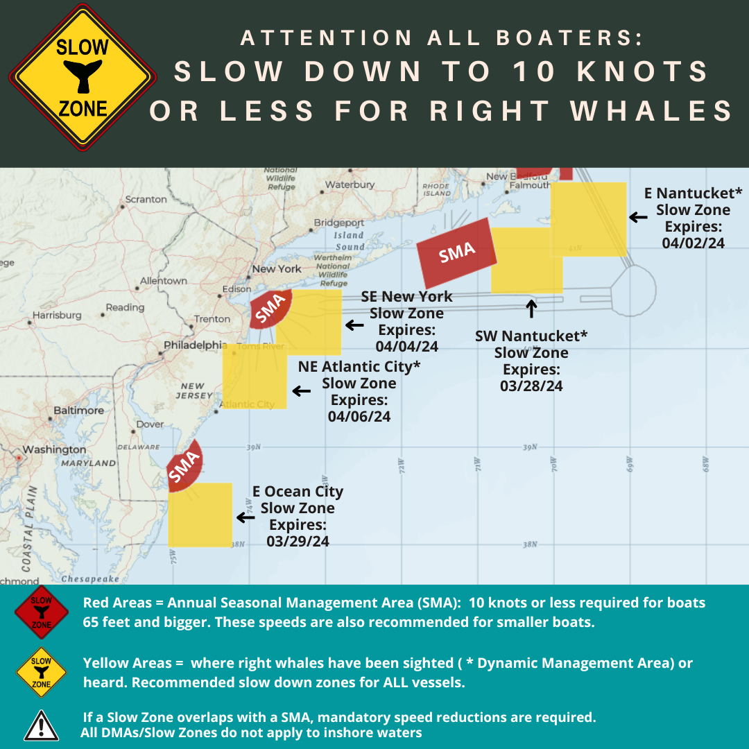 Map of Slow Zones in North Atlantic 3/25/24