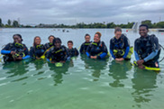 The first Your Shores cohort learning to scuba dive. Credit: Phillip and Patricia Frost Museum of Science.