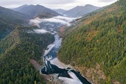 Aerial view of open Klamath River. Credit: Jason Hartwick/Swiftwater Films.