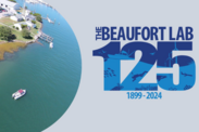 Graphic celebrating the 125th anniversary of NOAA's Beaufort Laboratory