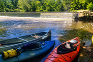 Kayaks downriver from the Rockafellows Mill Dam. Credit: Carl Alderson/NOAA