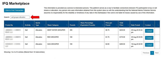 Marketplace Sort and Search
