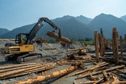 Building engineered log jams on the Upper Quinault River. Credit: Molly Feltner/NOAA