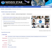 Screenshot of NOAA Science Seminar webpage.