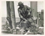 Commercial groundfish harvester in New England, circa 1939
