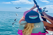 angler fishing for mackerel