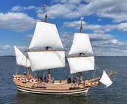 Tall ship ‘Godspeed’ at sea