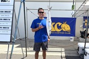 NOAA Fisheries’ very own Keith Kamikawa stands proudly alongside his tournament-winning, 12.26-pound ‘ō‘io at the Kaka‘ako Kasting Club weigh-in