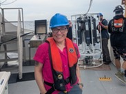 Teacher at Sea Cheyanne Vanderdonckt at sea