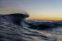 Waves a dawn or dusk.