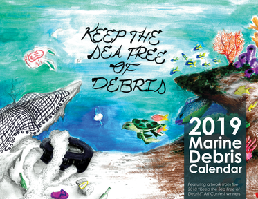 Download the 2019 Marine Debris Calendar on our website now! (Cover art by art contest winner Emma M., Grade 6, Pennsylvania)