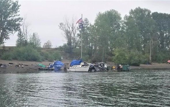 Derelict and abandoned vessels on the Columbia River.