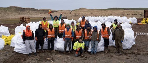 Aleut Community of St. Paul Island cleanup crew