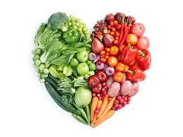 sustainable food in heart shape