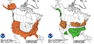 NWS Climate Prediction Center Map
