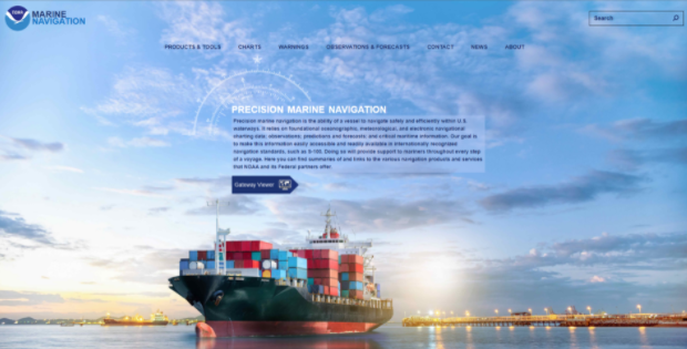 Precision Marine Navigation Website Homepage