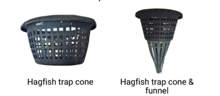 Parts of hagfish and eel traps.
