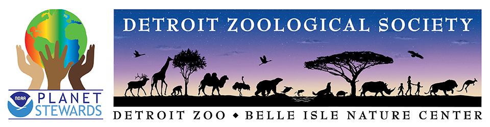 NOAA Planet Stewards and Detroit Zoological Society banners
