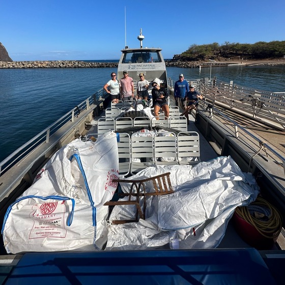 PWF onboard vessel with large amount of marine debris