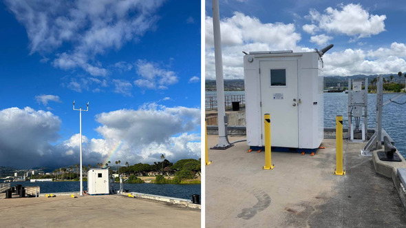 New water level station in Pearl Harbor, Hawaii