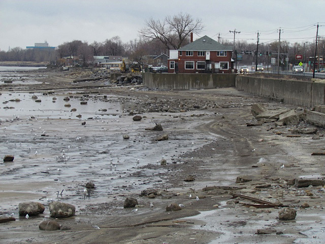 An image of exposed lakebed.