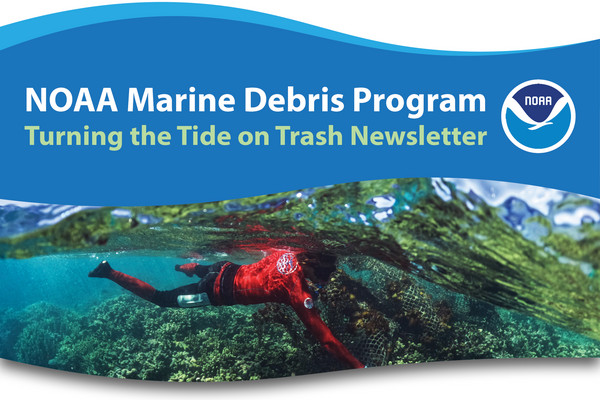 The header photo of the NOAA Marine Debris Program e-Newsletter.