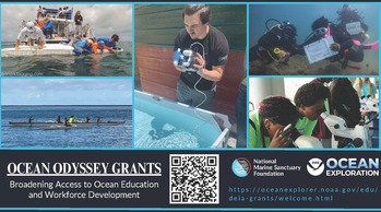 Flyer for the Ocean Odyssey Grants.