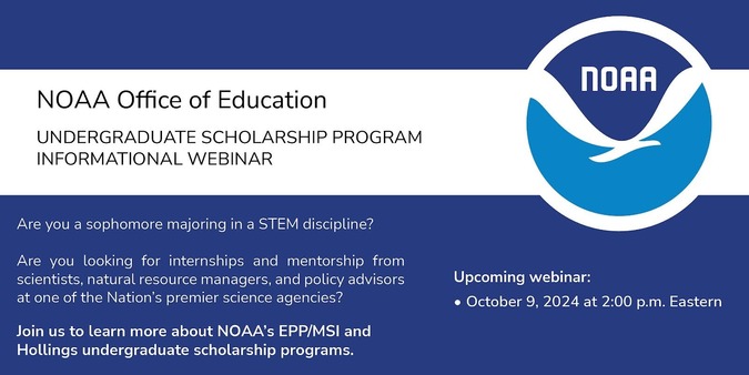 NOAA Office of Education event info, Oct 9, 2pm