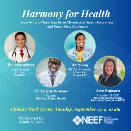 Harmony for Health event poster, September 24th