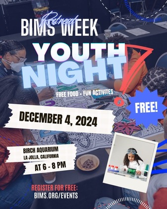 BIMS Week Youth Night Retreat event poster December 4, 2024, 6-8 pm