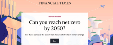 Can you reach net zero by 2050? - Financial times cover page.