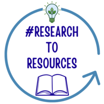 research to resources emblem