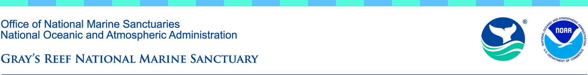 Office of National Marine Sanctuaries and Gray's Reef National Marine Sanctuary header