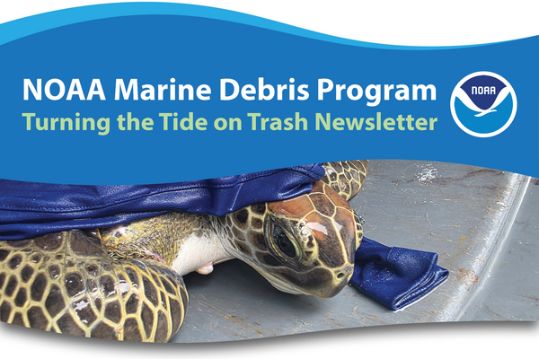 Cover of the NOAA Marine Debris Program Turning The Tide on Trash newsletter.