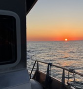 Sunset from a boat.