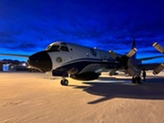 A NOAA WP-3D Orion aircraft on the ramp in Anchorage, Alaska